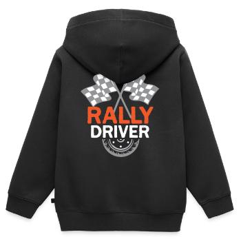 Rally Racing Race Motorsport - Kids Premium Organic Zip-up Hoodie - black - Back - AI Model Kid Male (0cm)