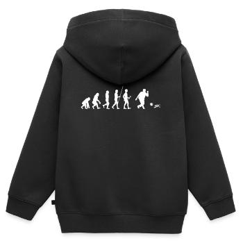 Bowling - Kinder Premium Organic Zip Hoodie - Schwarz - Hinten - AI Model Kid Male (0cm)