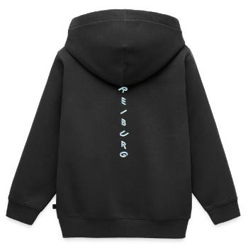 Freiburg - Kinder Premium Organic Zip Hoodie - Schwarz - Hinten - AI Model Kid Male (0cm)