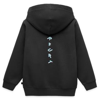 Erfurt - Kinder Premium Organic Zip Hoodie - Schwarz - Hinten - AI Model Kid Male (0cm)