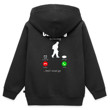 Camper - Kinder Premium Organic Zip Hoodie - Schwarz - Hinten - AI Model Kid Male (0cm)