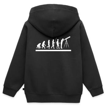 Astronomie - Kinder Premium Organic Zip Hoodie - Schwarz - Hinten - AI Model Kid Male (0cm)