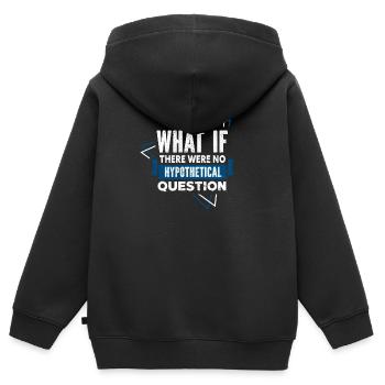 Philosophe - Sweat Premium à capuche zippé enfant bio - noir - Dos - AI Model Kid Male (0cm)