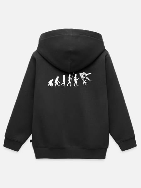 Wrestling - Kids Premium Organic Zip-up Hoodie - black