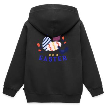 Ostern Ostern Ostern Ostern Ostern Ostern Ostern - Kinder Premium Organic Zip Hoodie - Schwarz - Hinten - AI Model Kid Male (0cm)