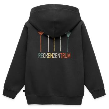 Rechenzentrum Rechen Garten Gärtner Geschenk - Kinder Premium Organic Zip Hoodie - Schwarz - Hinten - AI Model Kid Male (0cm)
