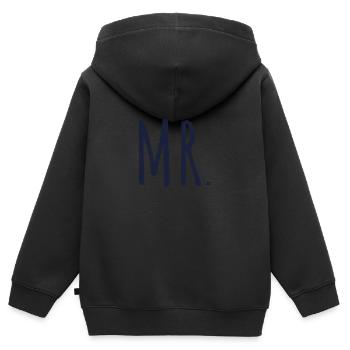 Mr. und Mrs. - Kinder Premium Organic Zip Hoodie - Schwarz - Hinten - AI Model Kid Male (0cm)