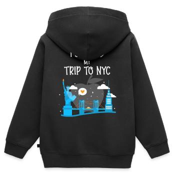 I Survived my trip to NYC New York NYC - Sweat Premium à capuche zippé enfant bio - noir - Dos - AI Model Kid Male (0cm)