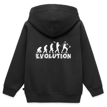 Diabolo Jojo Spielgerät Schulsport - Kinder Premium Organic Zip Hoodie - Schwarz - Hinten - AI Model Kid Male (0cm)