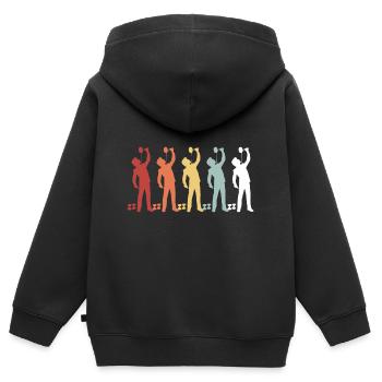 Diabolo jonglieren Schulsport Jongleur Hobby - Kinder Premium Organic Zip Hoodie - Schwarz - Hinten - AI Model Kid Male (0cm)