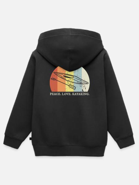 Kayak kayak kayak - Sweat Premium à capuche zippé enfant bio - noir