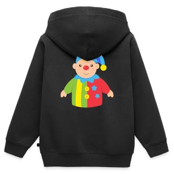 Kasper Kasperle - Kinder Premium Organic Zip Hoodie - Schwarz - Hinten - AI Model Kid Male (0cm)