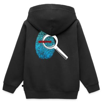 Detective, Children, - Kids Premium Organic Zip-up Hoodie - black - Back - AI Model Kid Male (0cm)