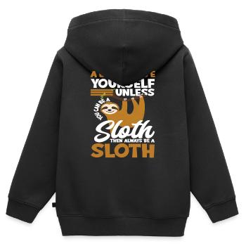 Paresseux Toujours Vous Vous vous fauchez - Sweat Premium à capuche zippé enfant bio - noir - Dos - AI Model Kid Male (0cm)