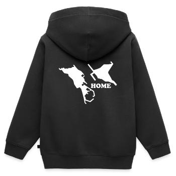 Helgoland Heimat Nordsee Insel Düne - Kinder Premium Organic Zip Hoodie - Schwarz - Hinten - AI Model Kid Male (0cm)