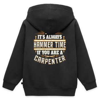 Charpentier - Charpentier - Sweat Premium à capuche zippé enfant bio - noir - Dos - AI Model Kid Male (0cm)