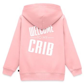 Welcome to my Crib - Kids Premium Organic Zip-up Hoodie - rose - Back - AI Model Kid Female (0cm)
