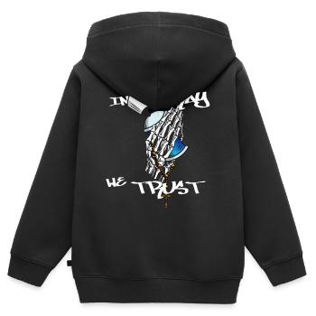 Sprayer Graffiti Praying Hands Kunst Art - Kinder Premium Organic Zip Hoodie - Schwarz - Hinten - AI Model Kid Male (0cm)