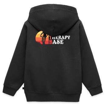 VTT, VTT, VTT - Sweat Premium à capuche zippé enfant bio - noir - Dos - AI Model Kid Male (0cm)