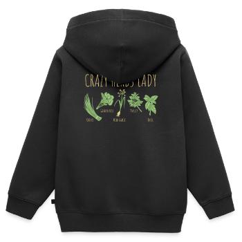 Kräuter Design für eine Gärtnerin - Kinder Premium Organic Zip Hoodie - Schwarz - Hinten - AI Model Kid Male (0cm)