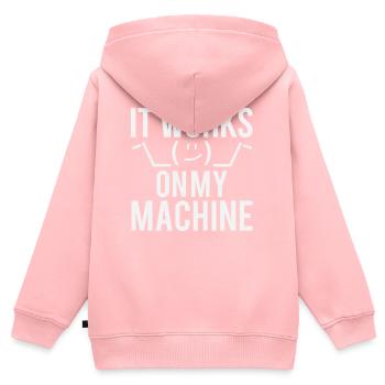 Programmer Developer It Work On My Machine - Kids Premium Organic Zip-up Hoodie - rose - Back - AI Model Kid Female (0cm)
