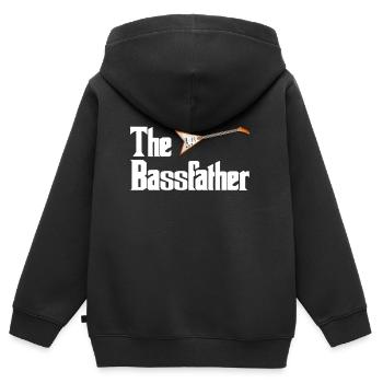 Bassist - Kinder Premium Organic Zip Hoodie - Schwarz - Hinten - AI Model Kid Male (0cm)