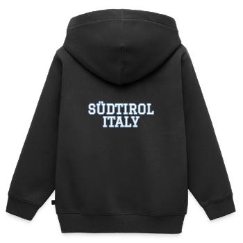 Tyrol du Sud Italie Tyrol du Tyrol du Sud - Sweat Premium à capuche zippé enfant bio - noir - Dos - AI Model Kid Male (0cm)