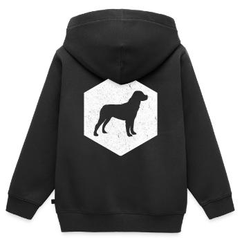 Rottweiler Dog Dog Sports Gift - Kids Premium Organic Zip-up Hoodie - black - Back - AI Model Kid Male (0cm)