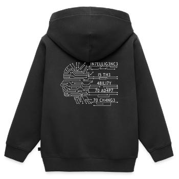Intelligenz Fähigkeit Wandel - Kinder Premium Organic Zip Hoodie - Schwarz - Hinten - AI Model Kid Male (0cm)