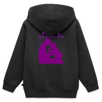 Muttertag, Muttertag, Muttertag, Muttertag - Kinder Premium Organic Zip Hoodie - Schwarz - Hinten - AI Model Kid Male (0cm)