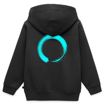 Cercle - Sweat Premium à capuche zippé enfant bio - noir - Dos - AI Model Kid Male (0cm)