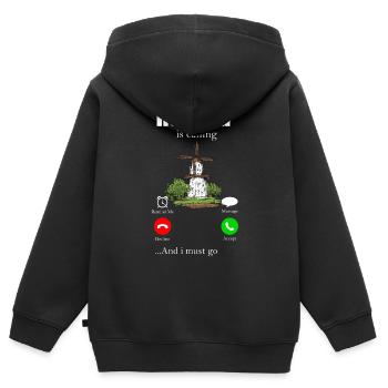 Niederlande - Kinder Premium Organic Zip Hoodie - Schwarz - Hinten - AI Model Kid Male (0cm)