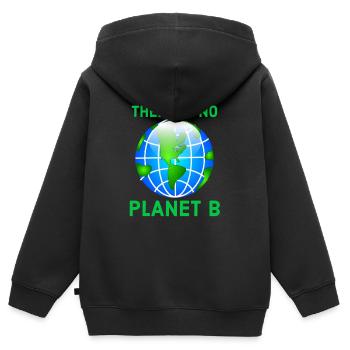 Environnement, Changement climatique, Changement climatique - Sweat Premium à capuche zippé enfant bio - noir - Dos - AI Model Kid Male (0cm)