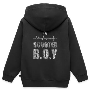 Stunt Scooter - Sweat Premium à capuche zippé enfant bio - noir - Dos - AI Model Kid Male (0cm)