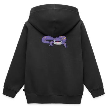 Tail-lurch newt salamander - Kids Premium Organic Zip-up Hoodie - black - Back - AI Model Kid Male (0cm)