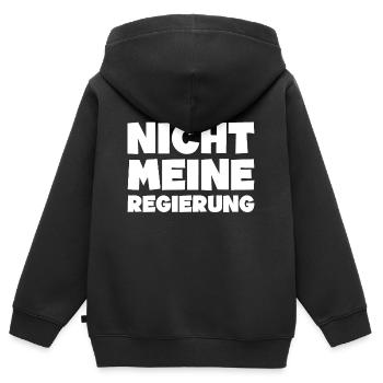 Bundestagswahl Regierung Politik Geschenk - Kinder Premium Organic Zip Hoodie - Schwarz - Hinten - AI Model Kid Male (0cm)