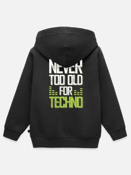 techno music - Kinder Premium Organic Zip Hoodie - Schwarz
