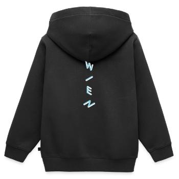 vienne - Sweat Premium à capuche zippé enfant bio - noir - Dos - AI Model Kid Male (0cm)