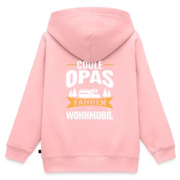 Camping Camper Opa - Kinder Premium Organic Zip Hoodie - Rosa - Hinten - AI Model Kid Female (0cm)