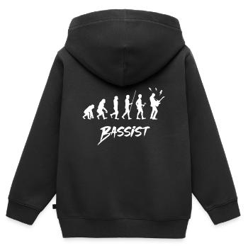 Bassist - Kinder Premium Organic Zip Hoodie - Schwarz - Hinten - AI Model Kid Male (0cm)