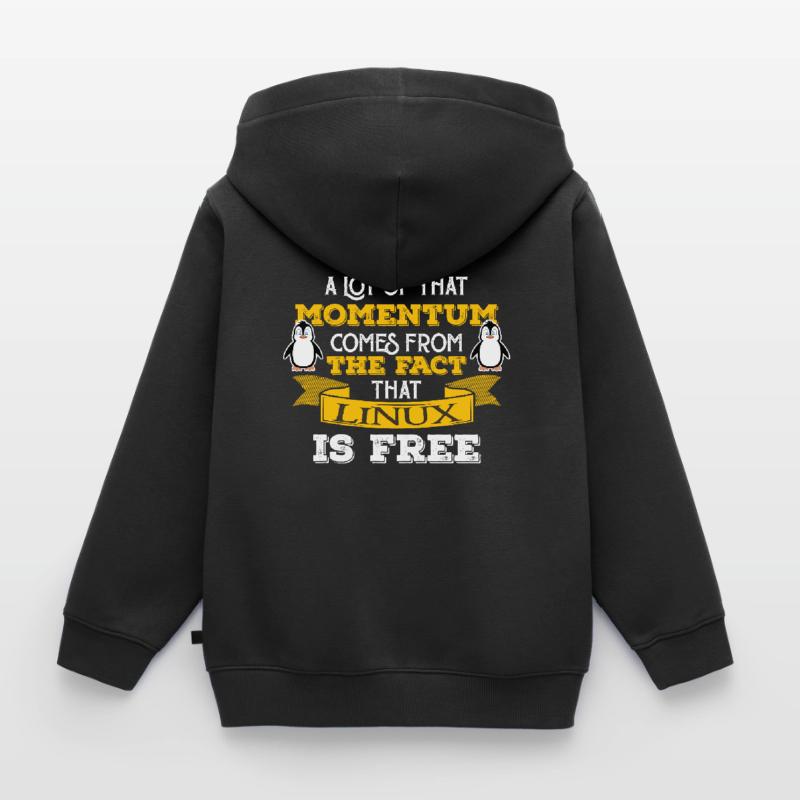 Linux Nerd Computer IT Geek Kids Premium Organic Zip-up Hoodie