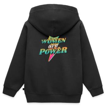 Women will rise - Frauenpower - Gleichberechtigung - Kinder Premium Organic Zip Hoodie - Schwarz - Hinten - AI Model Kid Male (0cm)