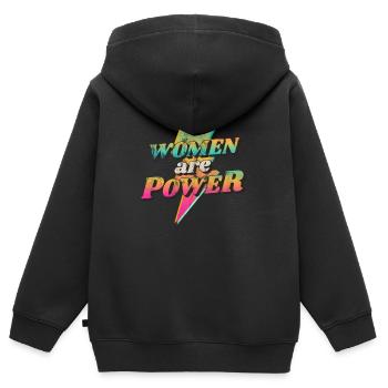 Women will rise - Frauenpower - Gleichberechtigung - Kinder Premium Organic Zip Hoodie - Schwarz - Hinten - AI Model Kid Male (0cm)