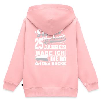 Silberhochzeit Hochzeitstag Ehe Mann Geschenkidee - Kinder Premium Organic Zip Hoodie - Rosa - Hinten - AI Model Kid Female (0cm)