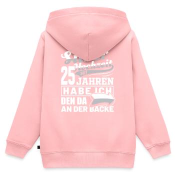 Silberhochzeit Hochzeitstag Ehe Frau Geschenkidee - Kinder Premium Organic Zip Hoodie - Rosa - Hinten - AI Model Kid Female (0cm)