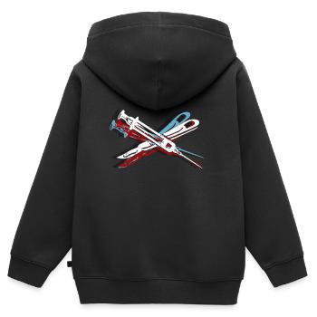 Chirurg - Kinder Premium Organic Zip Hoodie - Schwarz - Hinten - AI Model Kid Male (0cm)