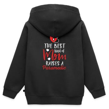 Paramedics and mother ambulance first aid - Kids Premium Organic Zip-up Hoodie - black - Back - AI Model Kid Male (0cm)