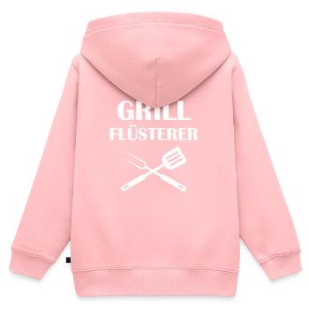Grillen Grillkönig Grill Grillsaison Geschenk - Kinder Premium Organic Zip Hoodie - Rosa - Hinten - AI Model Kid Female (0cm)