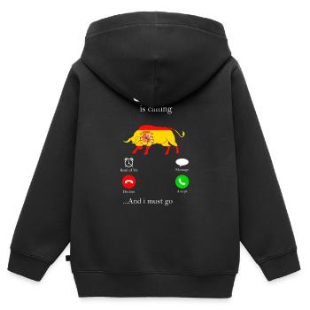 Spanien Tshirt Andalusien Spain Matador Geschenk - Kinder Premium Organic Zip Hoodie - Schwarz - Hinten - AI Model Kid Male (0cm)