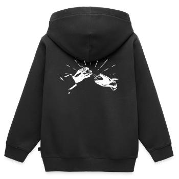 Chirurg Operation - Kinder Premium Organic Zip Hoodie - Schwarz - Hinten - AI Model Kid Male (0cm)